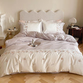 Luxury Embroidered Rose Egyptian Cotton Bedding Set | Yedwo Home